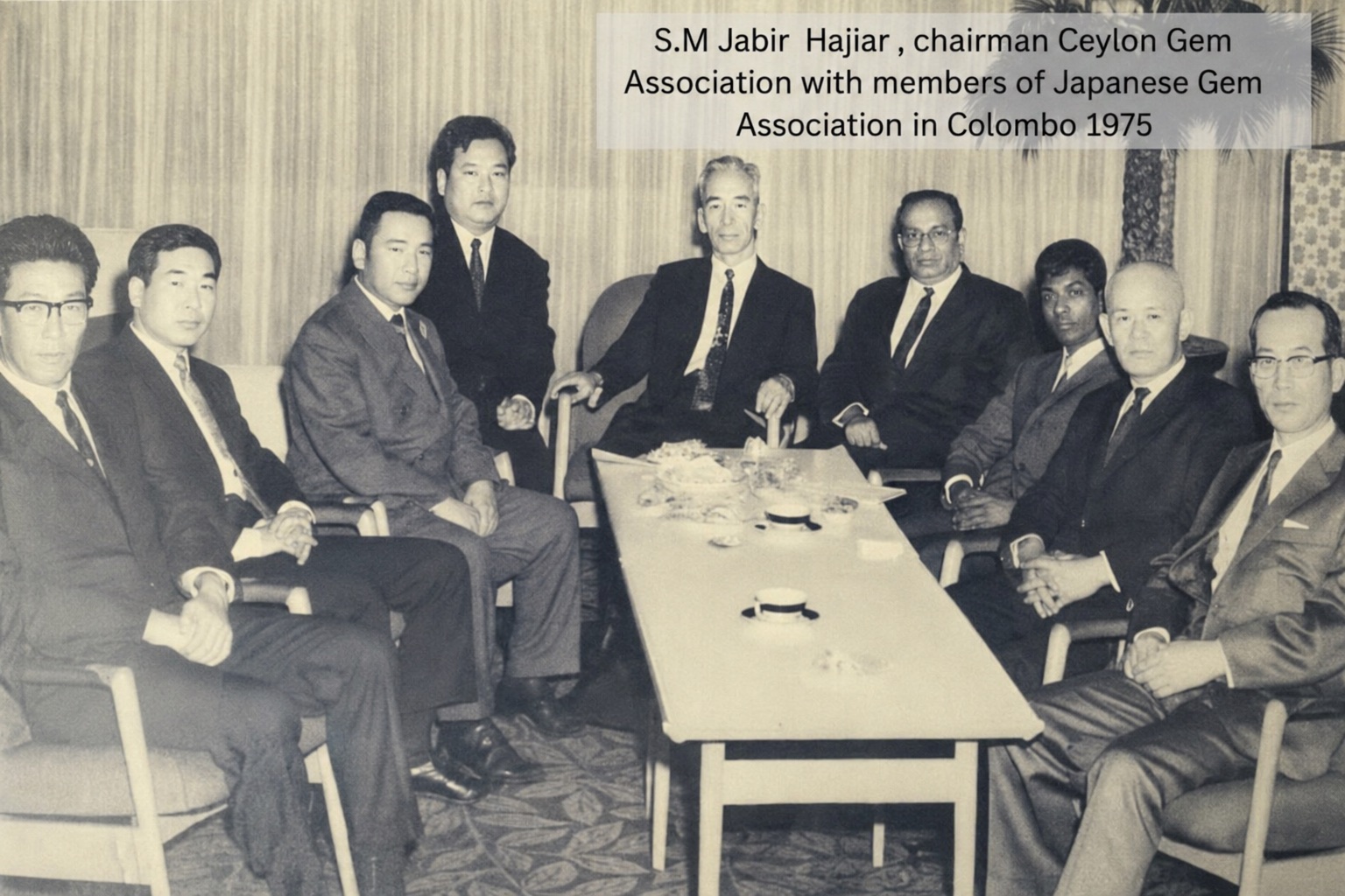 Historic meeting with members of the Japanese gem association in 1975